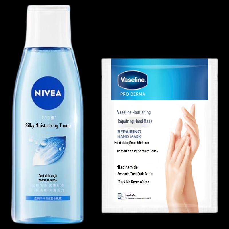 NIVEA Silky Moisturizing Toner with Vaseline Hand Mask