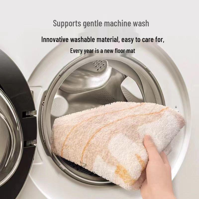 Oválná rychleschnoucí protiskluzová plyšová koupelnová předložka - Absorpční podložka pod nohy pro sprchu nebo vstup