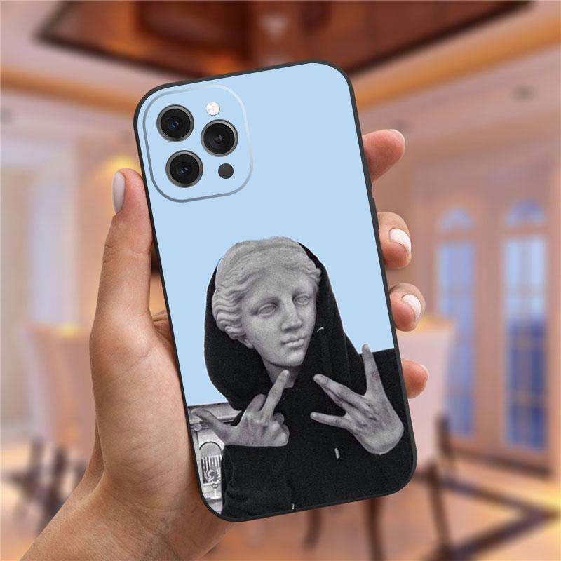 Vincent Van Gogh Starry Night Flower Phone Case For Iphone 13 12 11 Pro Max Mini X XR XS 8 7 6S Plus Mona Lisa David Soft Cover