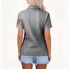 Women's Fashion Casual Lapel Short Sleeve Printed Shirt Women's Button Up Tops