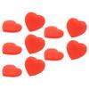 10 PCS Tennis Racket Vibration Dampener Heart Shape Silicone Tennis Shock Absorber Red