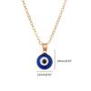 Trendy Demon Eye Necklace European and American Golden Chain Turkey Blue Eye Round Drop Shape Necklace for Women