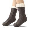 Winter Thick Slipper Socks for Women Non Slip Warm Fuzzy Socks With Soft Fleece Lined Home Grips Socks Womens Solid Fluffy Slipper Socks with Grippers
