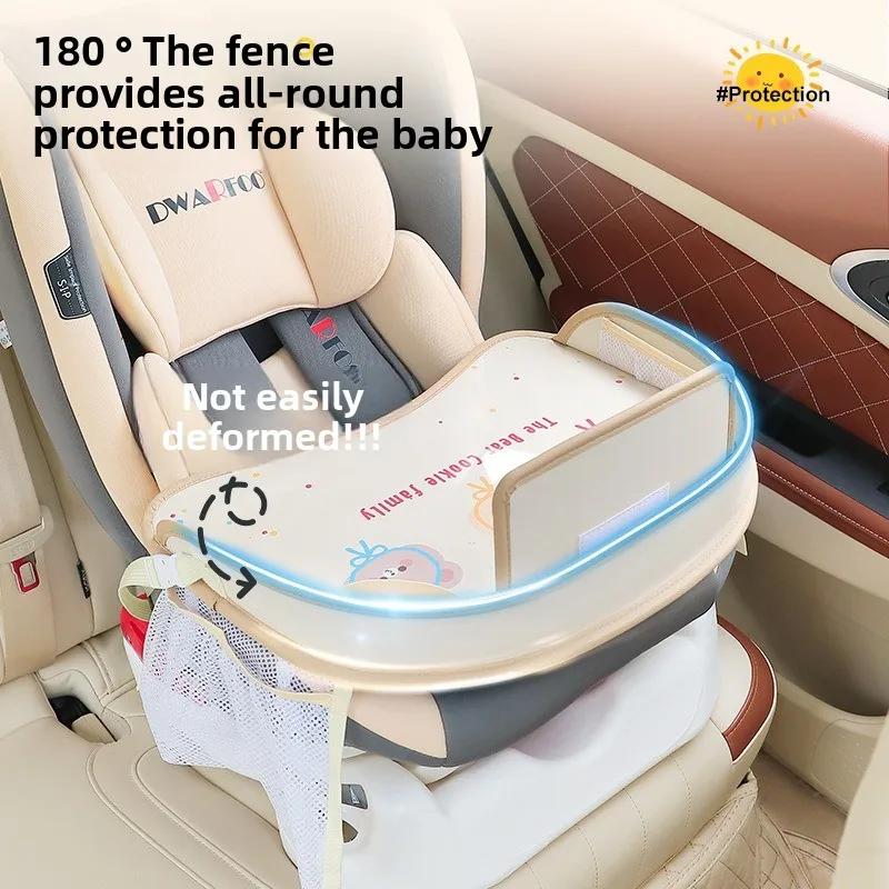 Teenage Car Seat Tray - Waterproof, Multifunctional Rear Seat Storage and Dining Table - Cute Cartoon Design