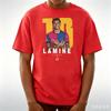 Lamine Yamal Grafik T-Shirt Unisex Spanien Fußballstar Print Oversized Lässig Streetwear Kurzarm Tee