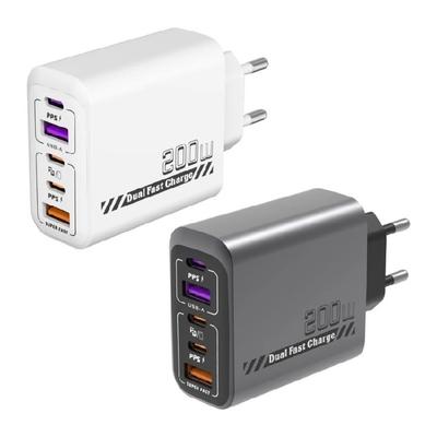 3 Type C and 2 USB-A Wall Charger 200W for Phones, Tablets, Laptops Home Office, Desk Sharing, and Travel Power Needs