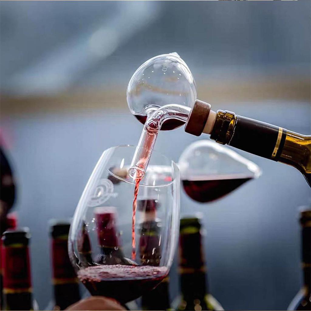 Versatore per Vino Rosso Portatile Trasparente a Forma di Pesca Decanter Rapido per Bicchiere Quantitativo 120ml