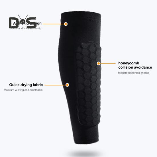 Soccer Shin Guard Sleeves Calf Compression Sleeve with Honeycomb Pads Leg Protection Shin Pad for Kids And Adults Soccer Football Sports