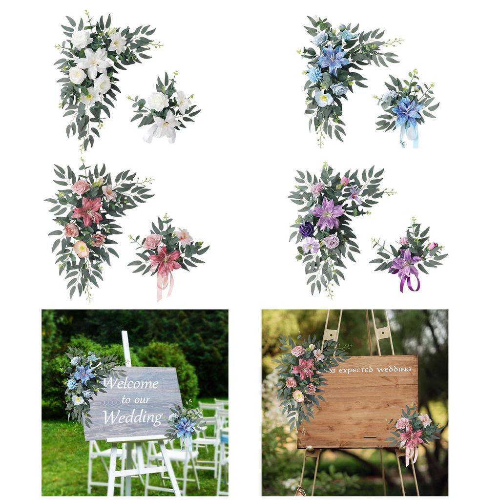 Elegante Künstliche Blumen Seidengirlande Hochzeitsbogenkranz Vielseitige Anordnung für Empfang Zeremonie Szene Hintergrund