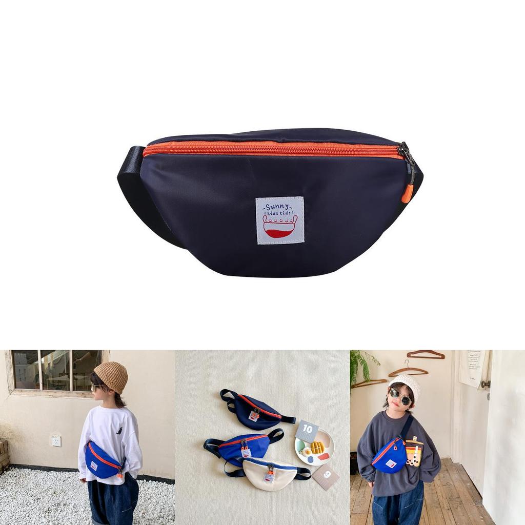 Stylish Children's Crossbody Canvas Bag For Boys With Abstract Design And Durable Features