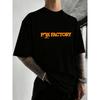 Men's Fox Factory Graphic T-Shirt - Urban Streetwear Style, Soft and Breathable, Fashion Versatile, Round Neck, Short Sleeve Summer Shirt,Hip-Hop Tee.