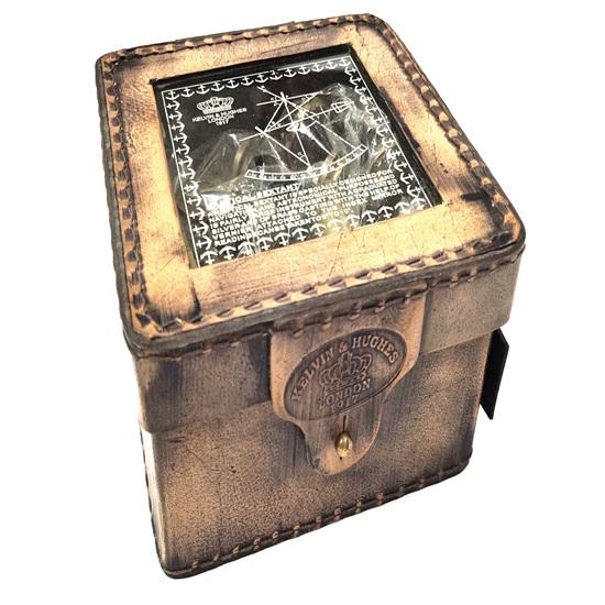 10,16 cm Mosiężny Sekstant Nawigacyjny z Brązowym Skórzanym Futerałem Astrolabium Morskie Instrumenty Okrętowe Prezent Rocznicowy Blat