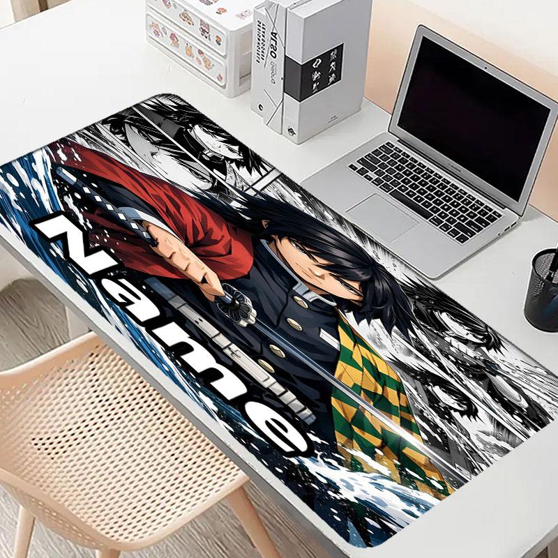 Benutzerdefinierter Name Personalisierte Dämonentöter Muster Mauspads, Laptop PC Schreibtischunterlage, Dekorative Schreibtischmatte für Zuhause Tastaturunterlage Geschenk