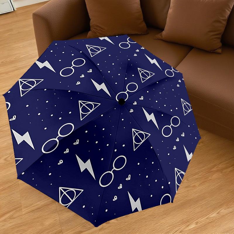 1PC Glasses Lightning_bolt Umbrella-8-Rib Reinforced, Automatic Open, Lightweight & Durable, Cute Fashion Accessory for Outdoor, D2629
