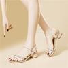 Sandals women's summer new fashion one-word buckle strap thick heel fairy style with skirt Roman women's shoes are not tired