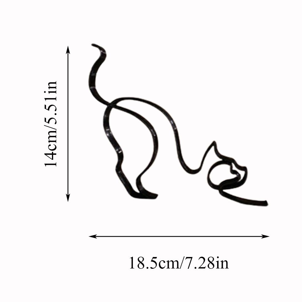Home Ornament Desktop Decoration Cat Sculpture Art Sculpture Cat Decoration Abstract Line Ornament