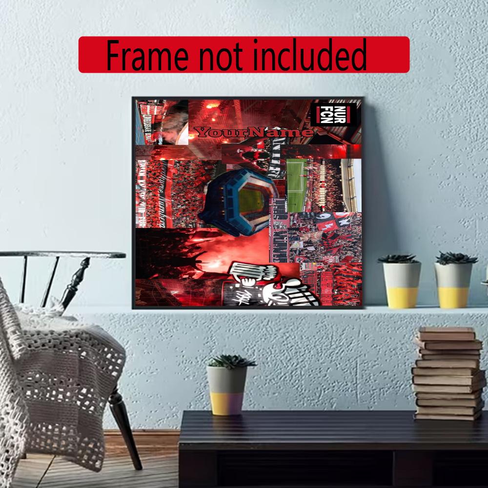 Eintracht Frankfurt Customize Your Name Diamond Painting Round Diamond Rhinestones Mosaic Diamond Embroidery Wall Paintings Rhinestones Gift Frameless