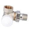 Thermostatic valve V-exakt II DN15 nickel-plated, white cap, angle-corner d