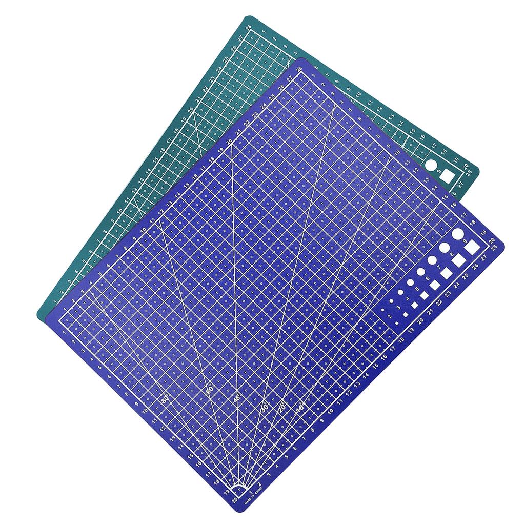 A4 Cutting Mat Single Sided Cutting Board Cut Pad DIY Tool with Clear Grid Lines Angles for Scrapbooking Art and Craft