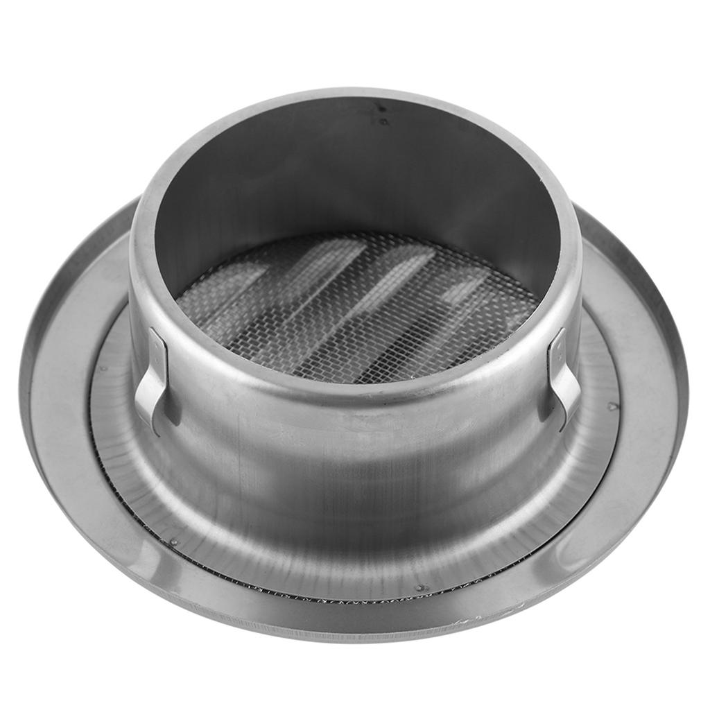 Stainless Steel Wall   Vent Round Flat Grille Ducting Ventilation Cover Outlet Insect Mesh Vent Covers Stainless Steel   Soffit Vent Cover 4 Ro