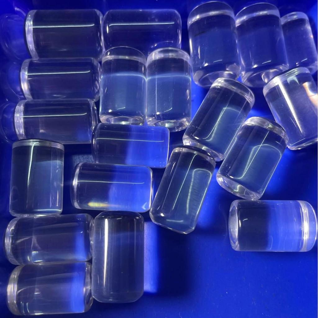 White Crystal Cylinder Pendant Beads for DIY Bracelet Crafting