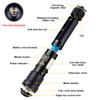 Most Powerful 4in1 LED Flashlight Zoom Green/Red/Blue/White Light Torch USB Rechargeable Tactical Lantern Shot Hand Lamp For Cam