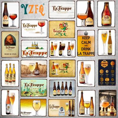 Belgisches Bier VintageBrugse Zot La Trappe Metallblechschilder Für Wand Bar Pub Kunst Küche Kaffee Heimdeko 30X20CM DU-8282A
