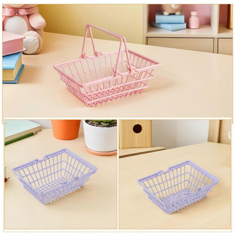 Children's Shopping Basket Wire Mini Basket for 2Pcs Set