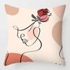 Morandi Abstract Artistic Patterns Throw Pillow Cover with Short Plush Print for Living Room Sofa Decoration Cushion Cover