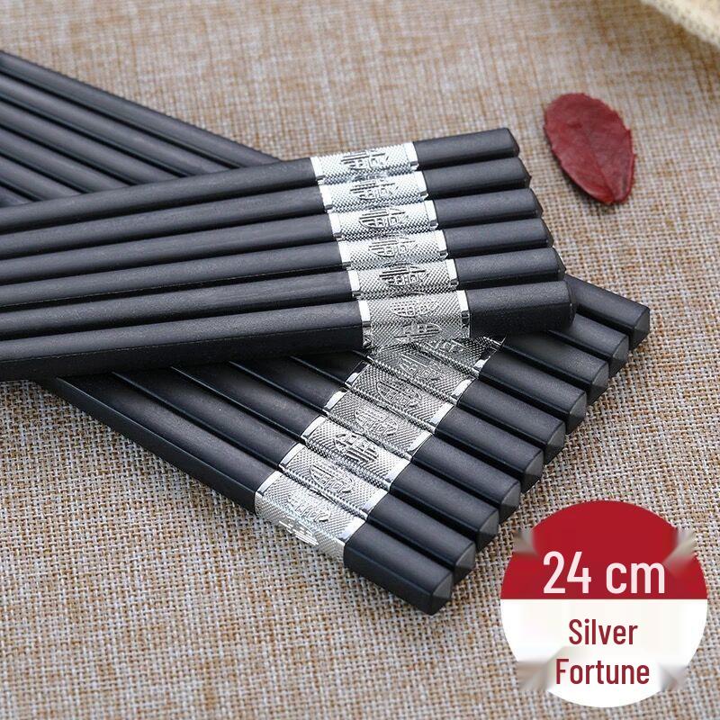 High-Grade Alloy Chopsticks - Anti-Mildew, Durable Family & Restaurant Tableware Set