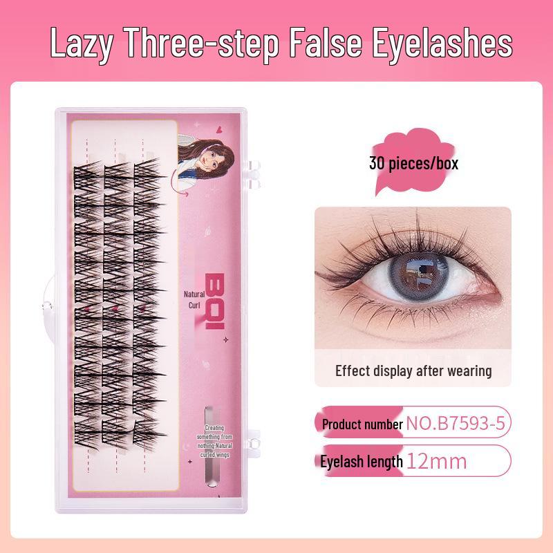 Manga Style Natural Curly Lash Clusters - Thick, Segmented, Individual Fairy False Eyelashes