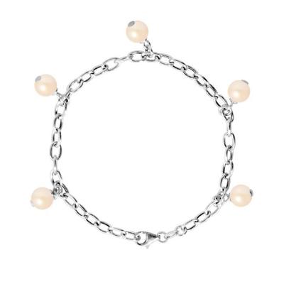 Bracelet - LOVA LOLA VAN DER KEEN - 5 Freshwater Pearls - 925 Sterling Silver - Length 18 Cm