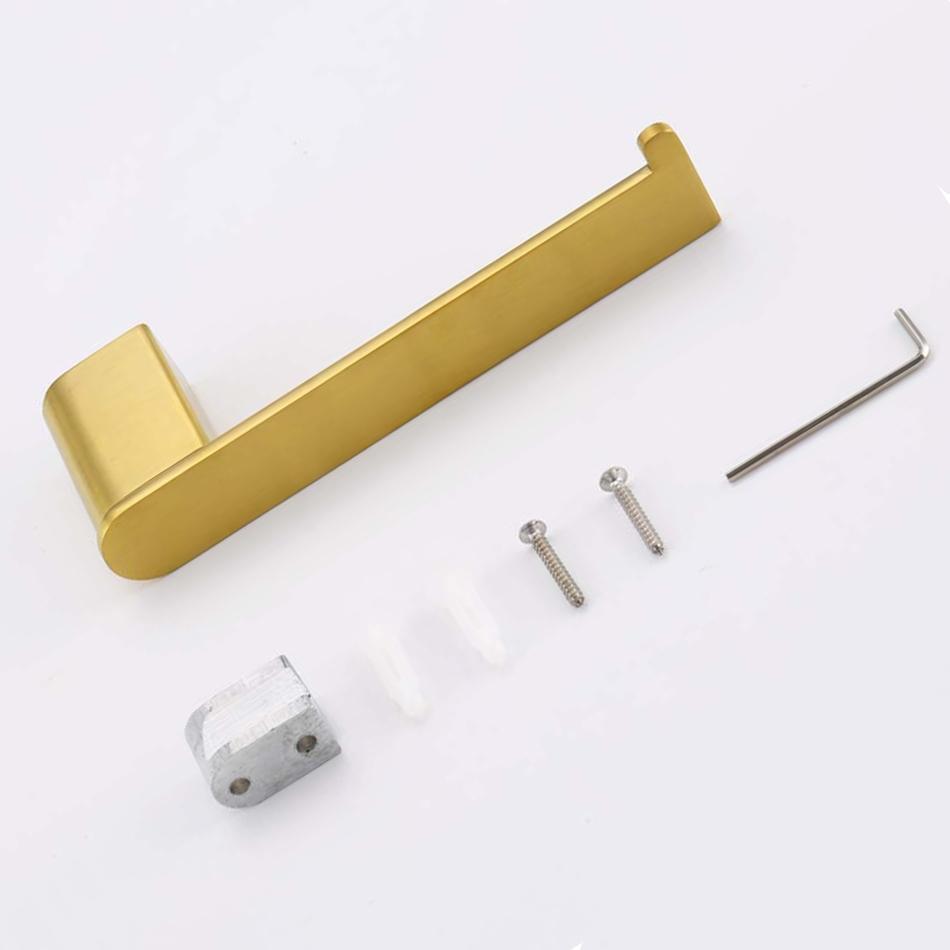 Brushed Gold Paper Holder 304 Stainless Steel Creative Black Sliver Kithcen Toilet Paper Towel Shelf  Hanging WC Tissue Holder