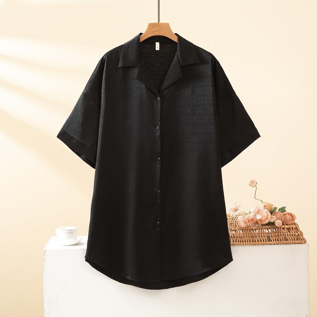Animal pajamas ice silk pajamas women's new summer mid-sleeved shirt skirt loose large size loungewear autumn 181