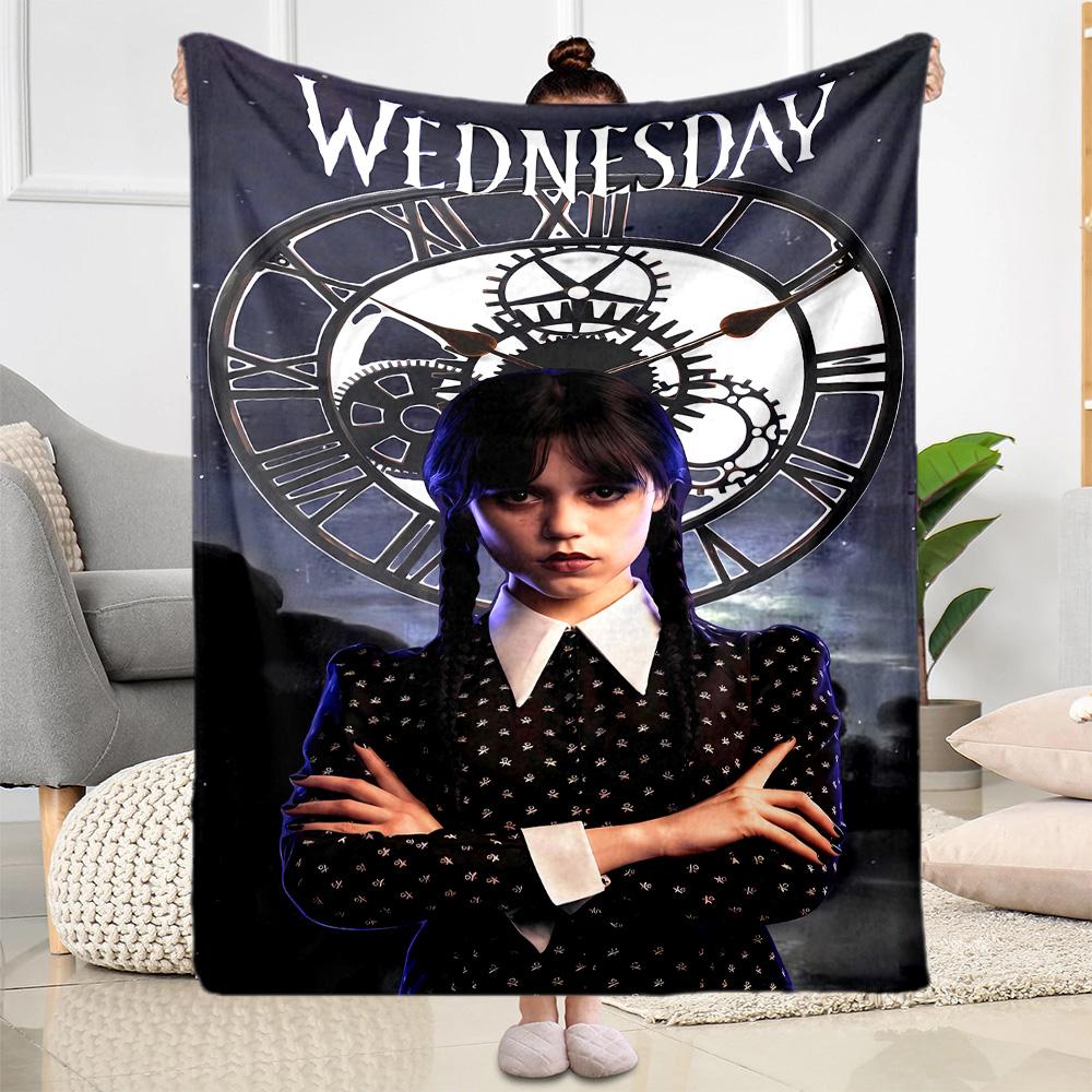 Wednesday Addams Clockwork Blanket Suitable for sofas,travel, living rooms also a good gift for friends and family Suitable for all seasons.