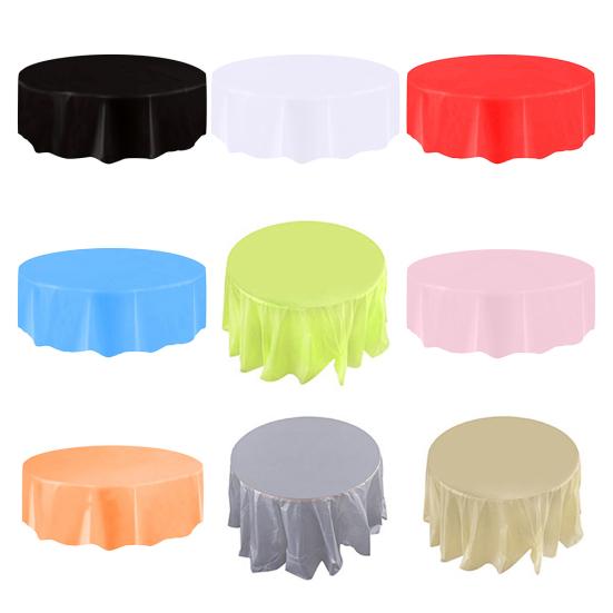 Plastic Waterproof Large Wedding Party Disposable Circular Table Cloth Cover
