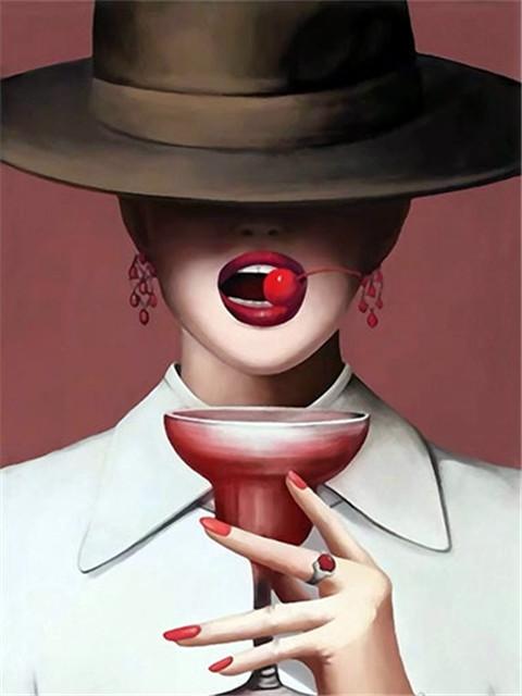 Tam Yuvarlak/Kare Matkap Elmas Nakış Şapka Kadın Mozaik El Yapımı Hediye Elmas Boyama Portre Mozaik İğne Ev Dekor