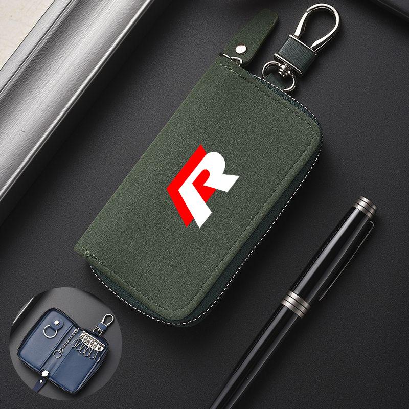 Suede Car Key Storage Bag Portable Card Coin Wallet Keychain For Volkswagen VW Golf Tiguan Jetta Passat Polo Touran GTD Scirocco zr4