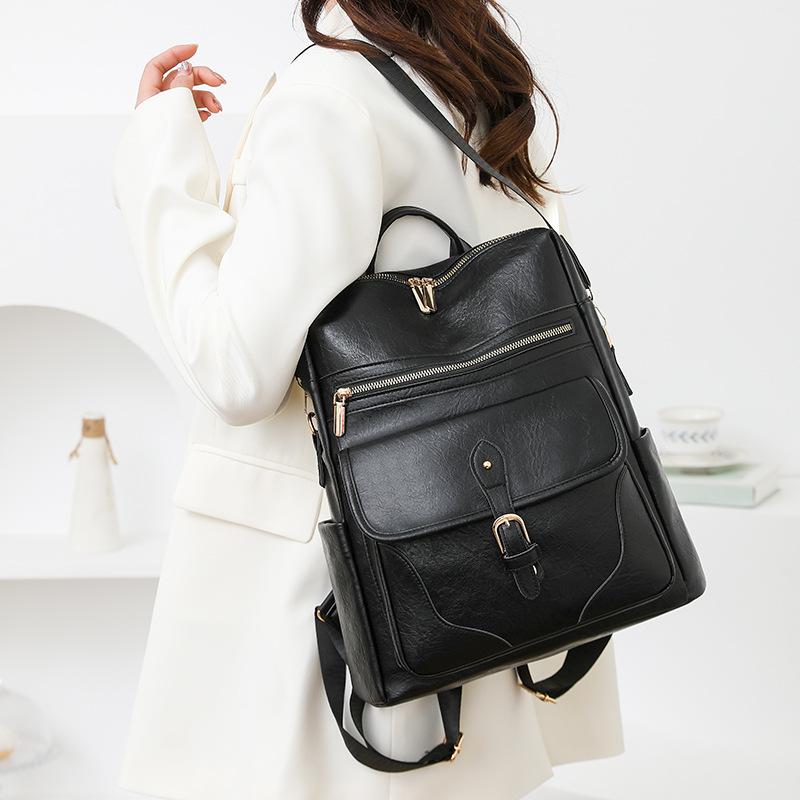 Backpack, Retro British Style, Versatile Schoolbag, Casual