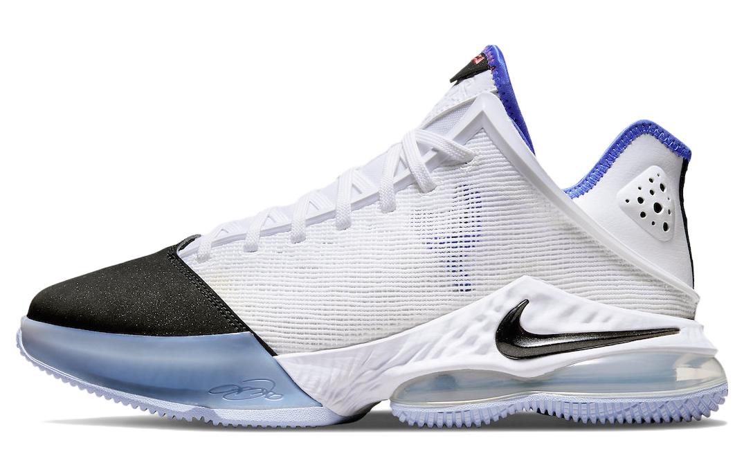Nike LeBron 19 Low White Medium Blue Siren Red Black DH1270-100 43