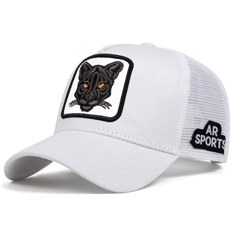 Fashion Cat Embroidery Baseball Cap Summer Breathable Mesh Caps adjustable Hip Hop Trucker Hats Men Women Outdoor sun Hats