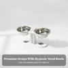 Wooden Pet Feeding Stand with Stainless-Steel Bowls Modern for Kitchen