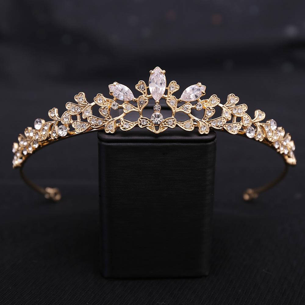 Crystal Zirconia Tiara - Luxury Wedding Crown for Bride Queen Princess