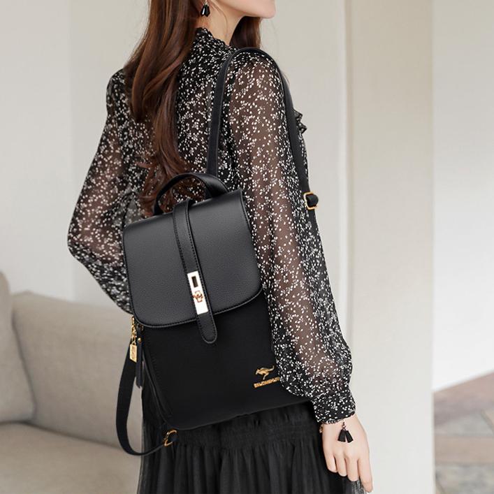 Women's Backpack New Korean Edition Simple Fashionable Women's Backpack Commuter Versatile Large Capacity One Shoulder Casual Bag