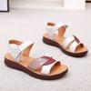 Fashion Genuine Leather Women's Sandals Summer Soft and Comfortable Non-slip Middle-aged and Elderly Mothers' Shoes Sandalias Femininas