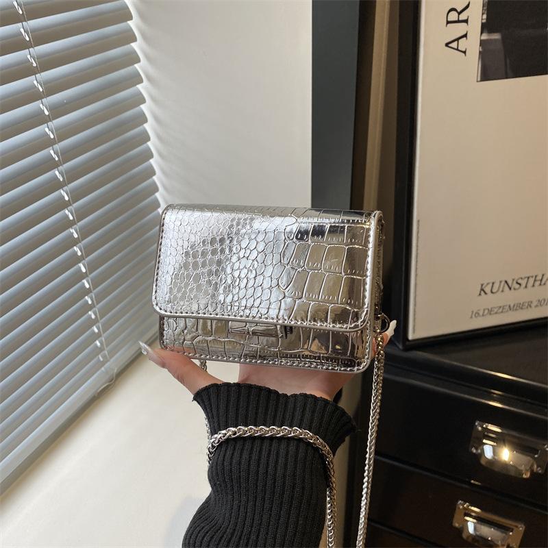 Women'S Rhombus Chain Small Square Bag High-End Fashion Shoulder Messenger Versatile Elegant Trendy Mini Bag