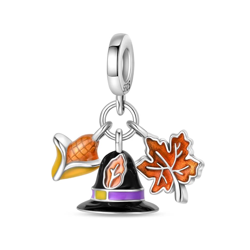 Charms Plata Delicious Food Pizza Roast Chicken Beads For Charmsoriginales Bracelet Beads Jewellery Making Women'S Gift