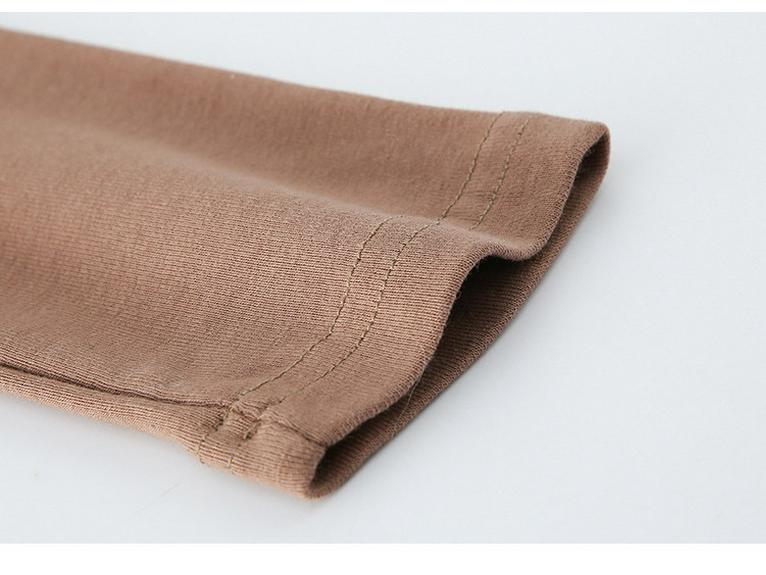 Women's Long-Sleeve Slim Fit Korean Style T-Shirts for Autumn/Winter with Half-High Collar