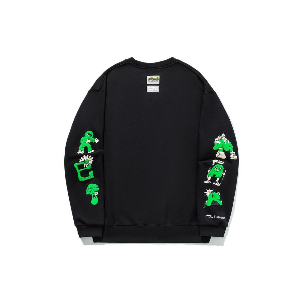 Li Ning x M@rket FW23 Sweatshirt Unisex Black AWDT715-1