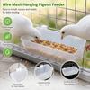 5pcs Transparent Box Hanging Bird Feeder Drinker Automatic Pigeon Feed Trough  Aviary